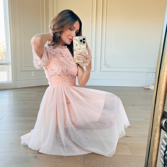 JessaKae Dresses & Skirts - Jessakae Memory Lane Dress in Light Pink